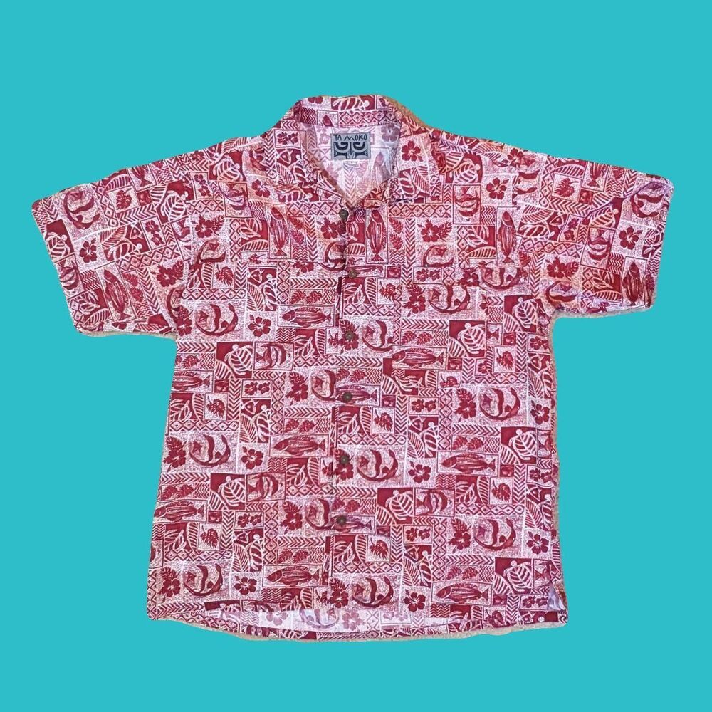 Unbranded Men's Red and White Shirt